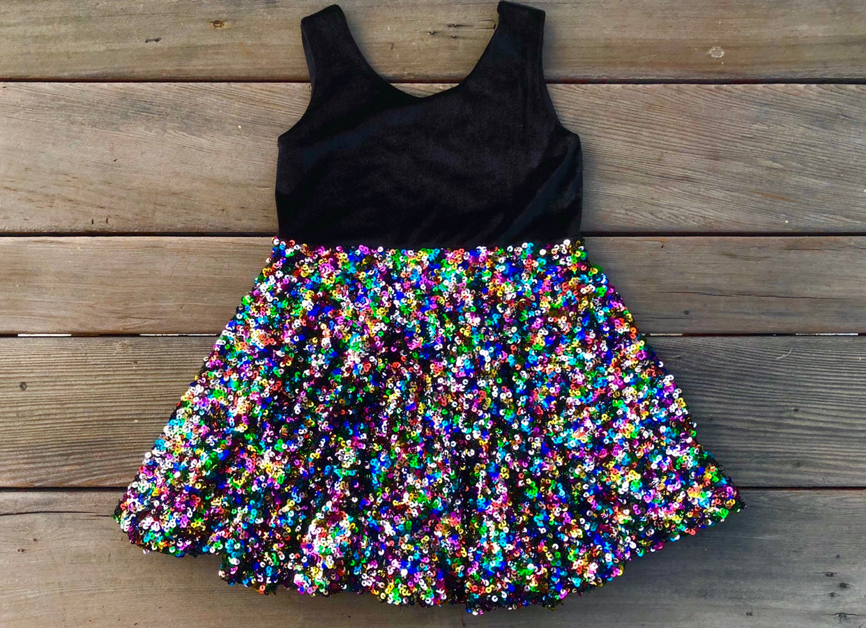 Pastel Sequin Twirly Dresses