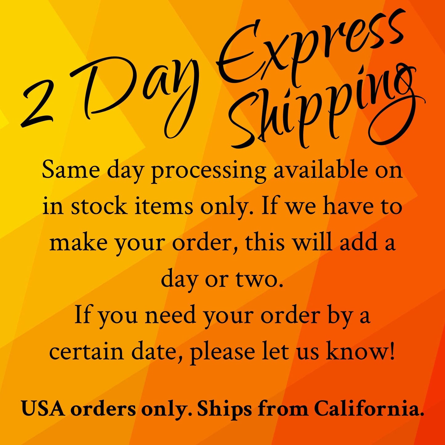 Upgrade to Express Shipping