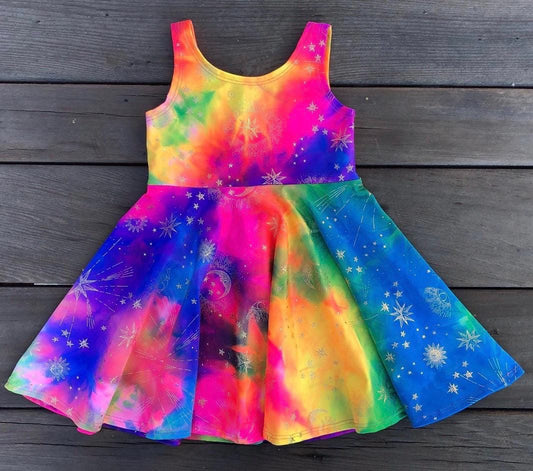 Black and Metallic Gold Dress