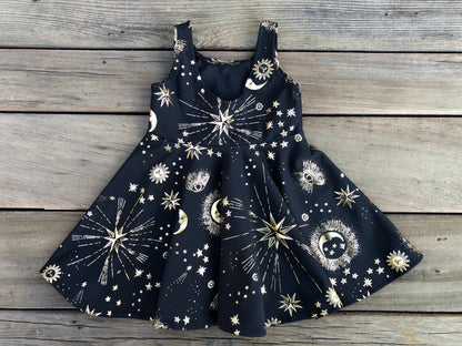 Black and Metallic Gold Dress
