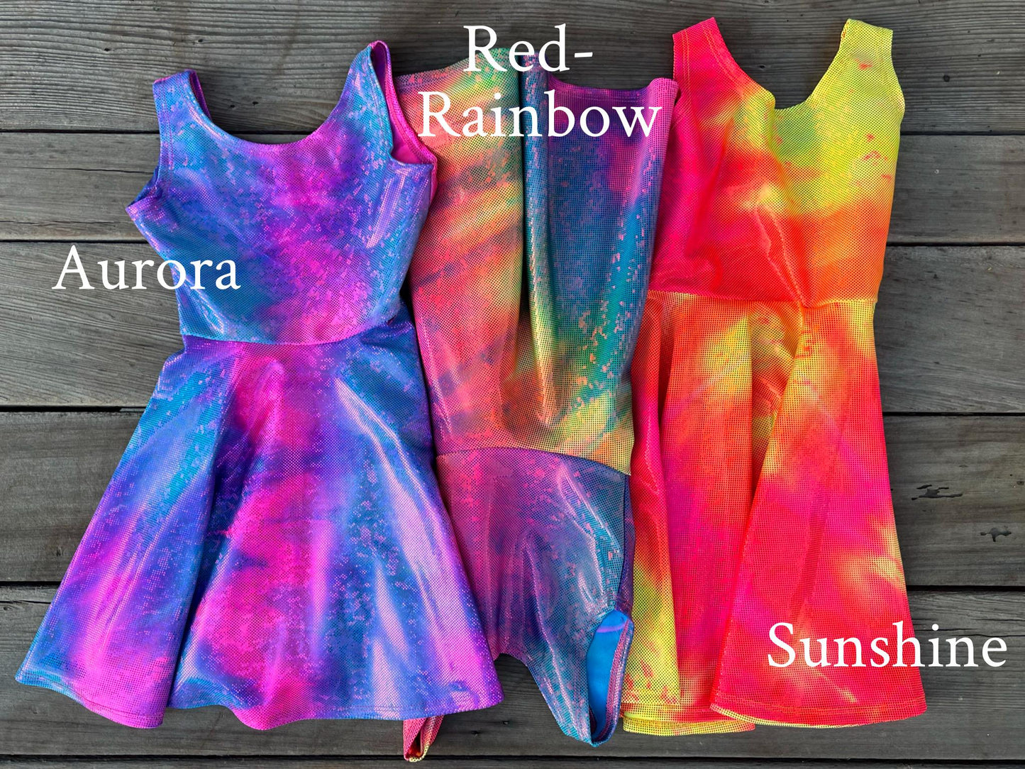 Shimmer Twirly Dresses - Solid Color Collection
