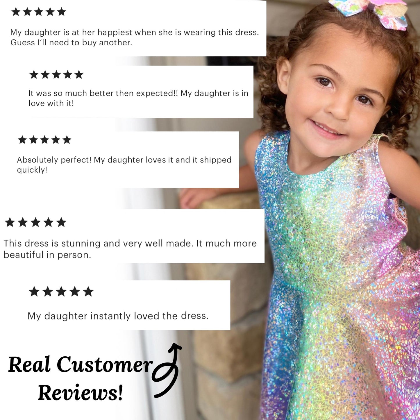 Shimmer Twirly Dresses - Solid Color Collection