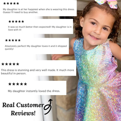 Shimmer Twirly Dresses - Solid Color Collection
