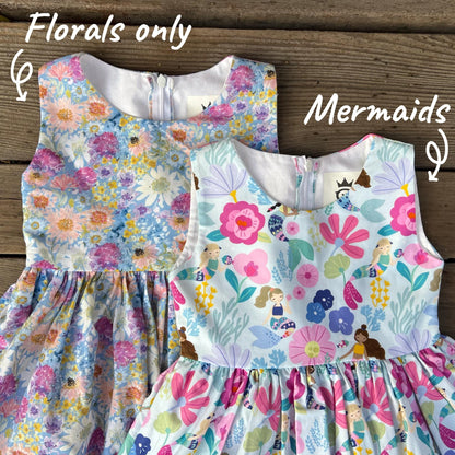 Girls Bright Cotton Dress With Pockets