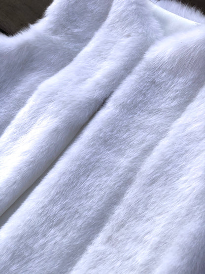 White Mink Faux Fur Vest