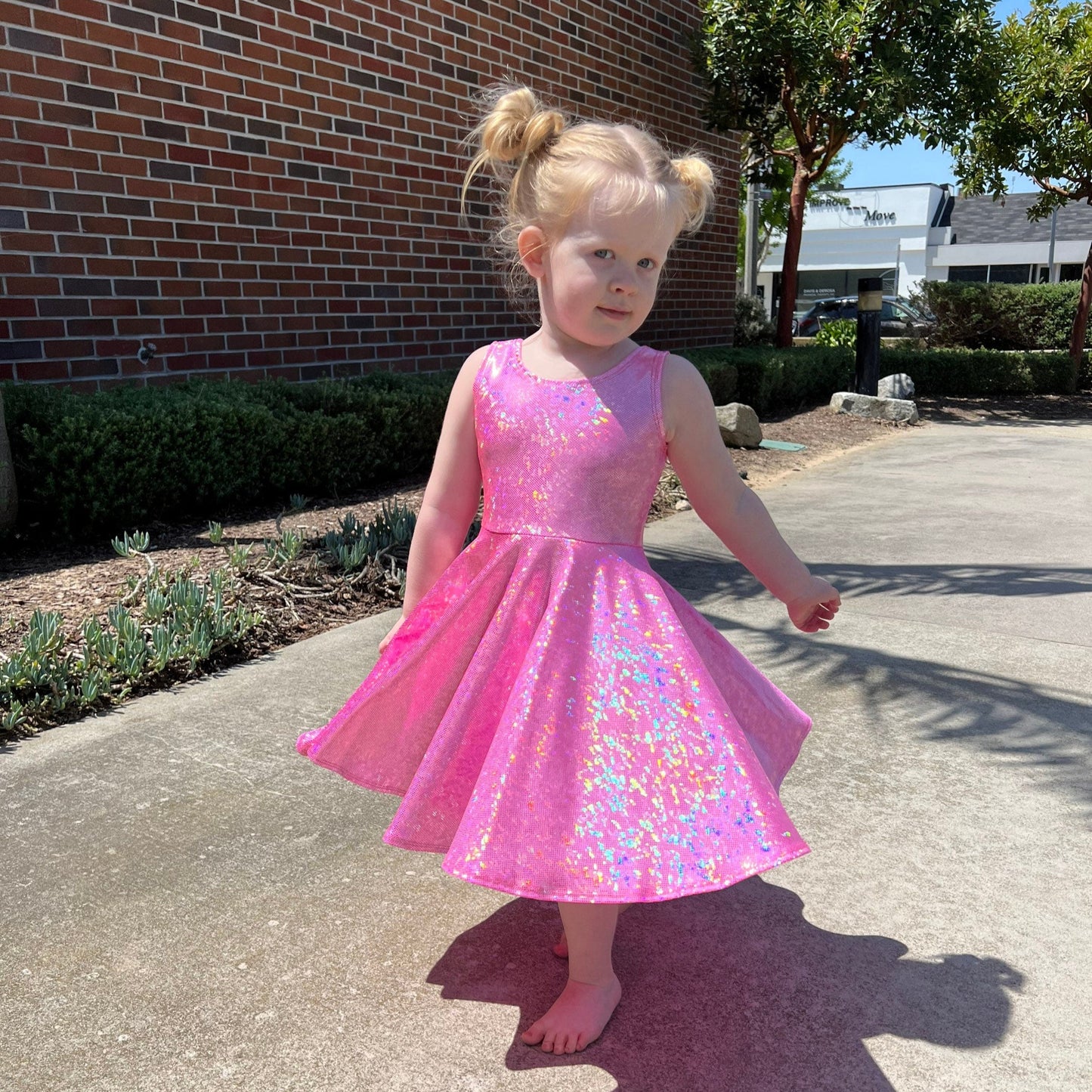 Shimmer Twirly Dresses - Solid Color Collection
