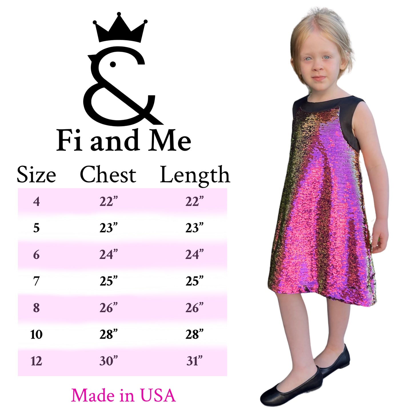 Girls A-line sequin dress