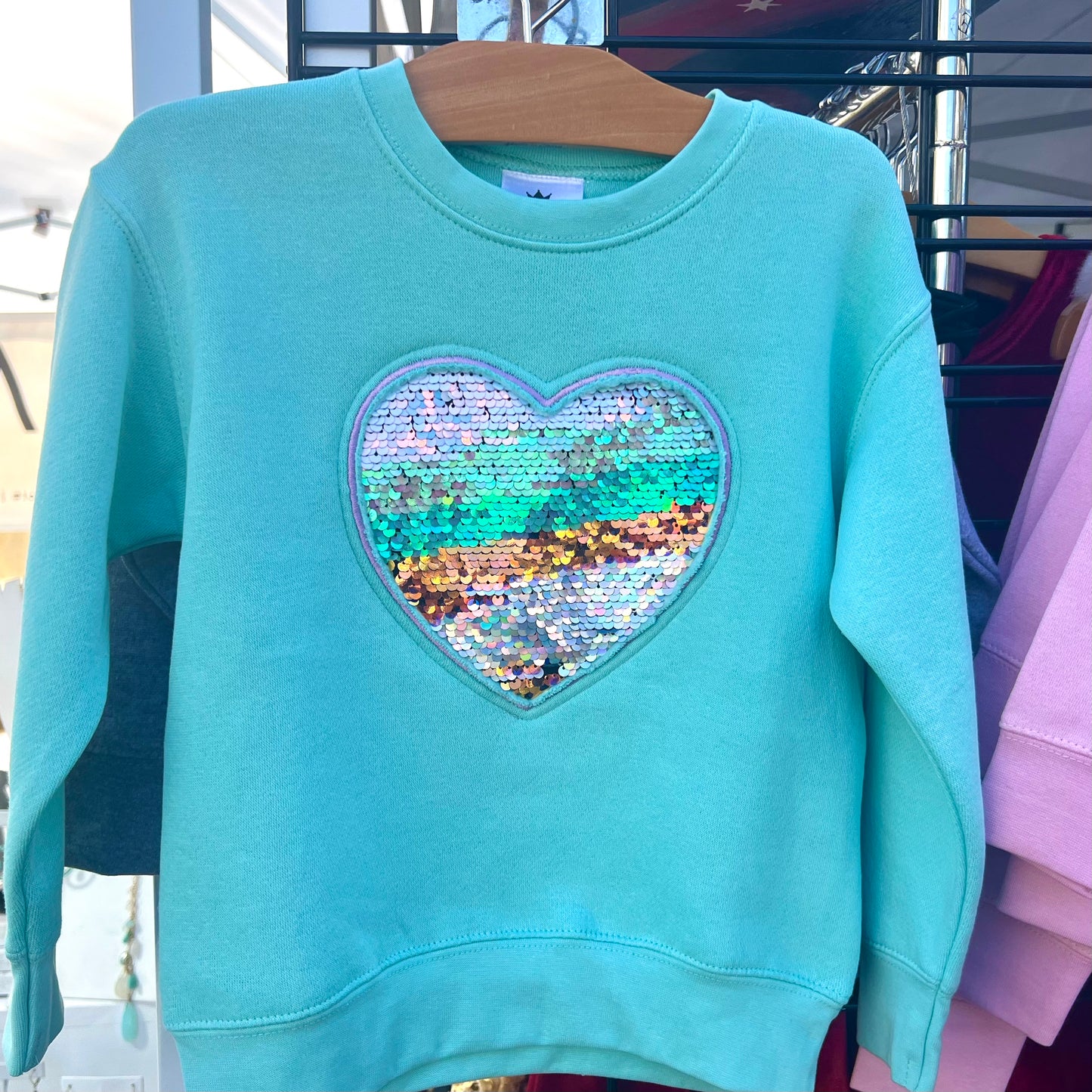 Fuzzy Llama Embroidered Sweatshirt