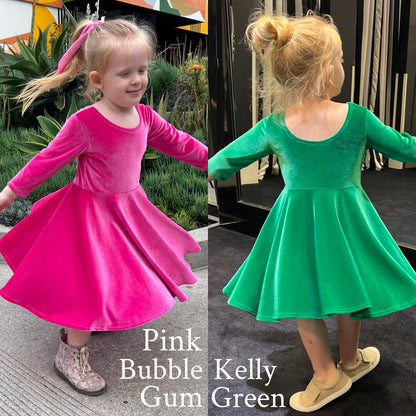 Girls Velvet Dresses