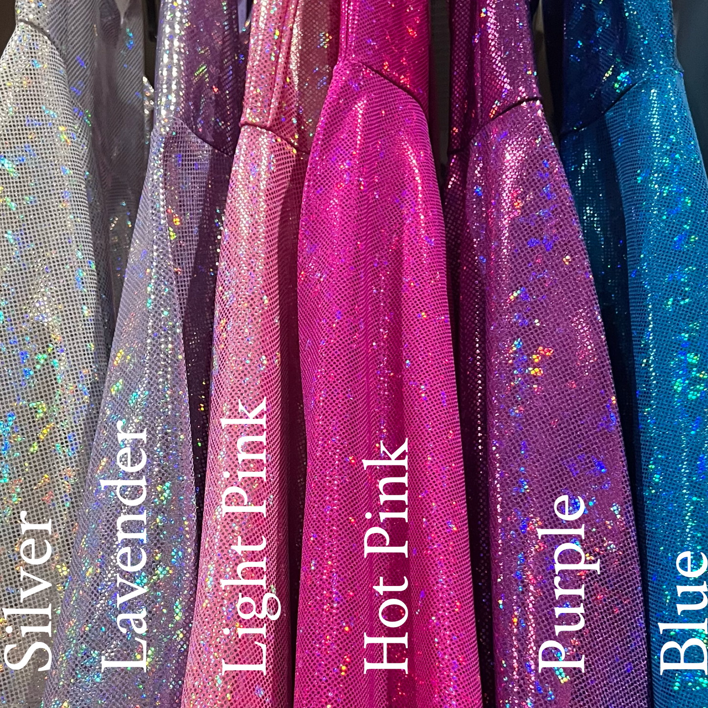 Multicolor Shimmer Twirly Dresses