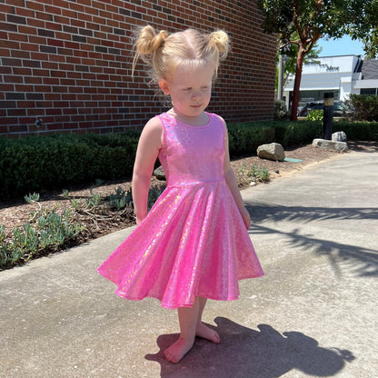 Multicolor Shimmer Twirly Dresses