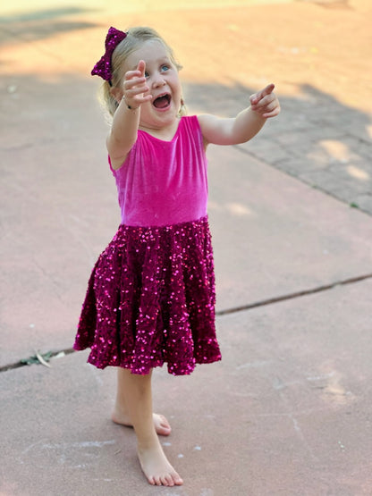 Pastel Sequin Twirly Dresses
