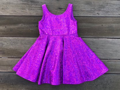 Multicolor Shimmer Twirly Dresses