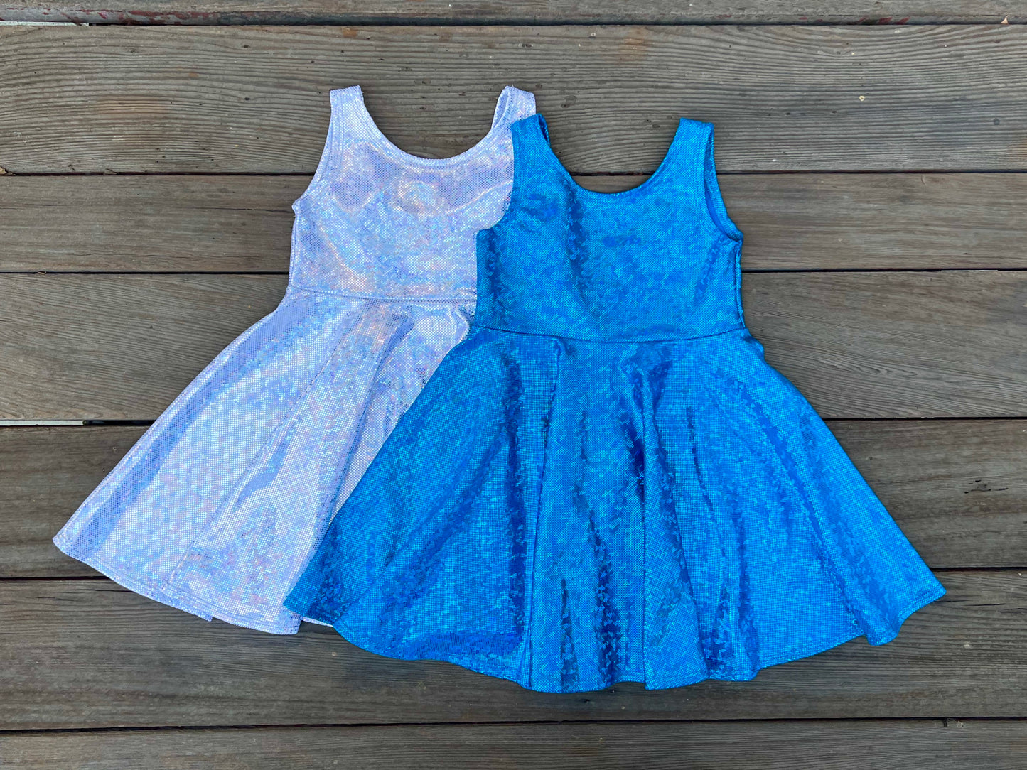 Multicolor Shimmer Twirly Dresses