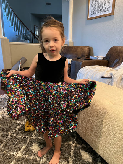 Pastel Sequin Twirly Dresses