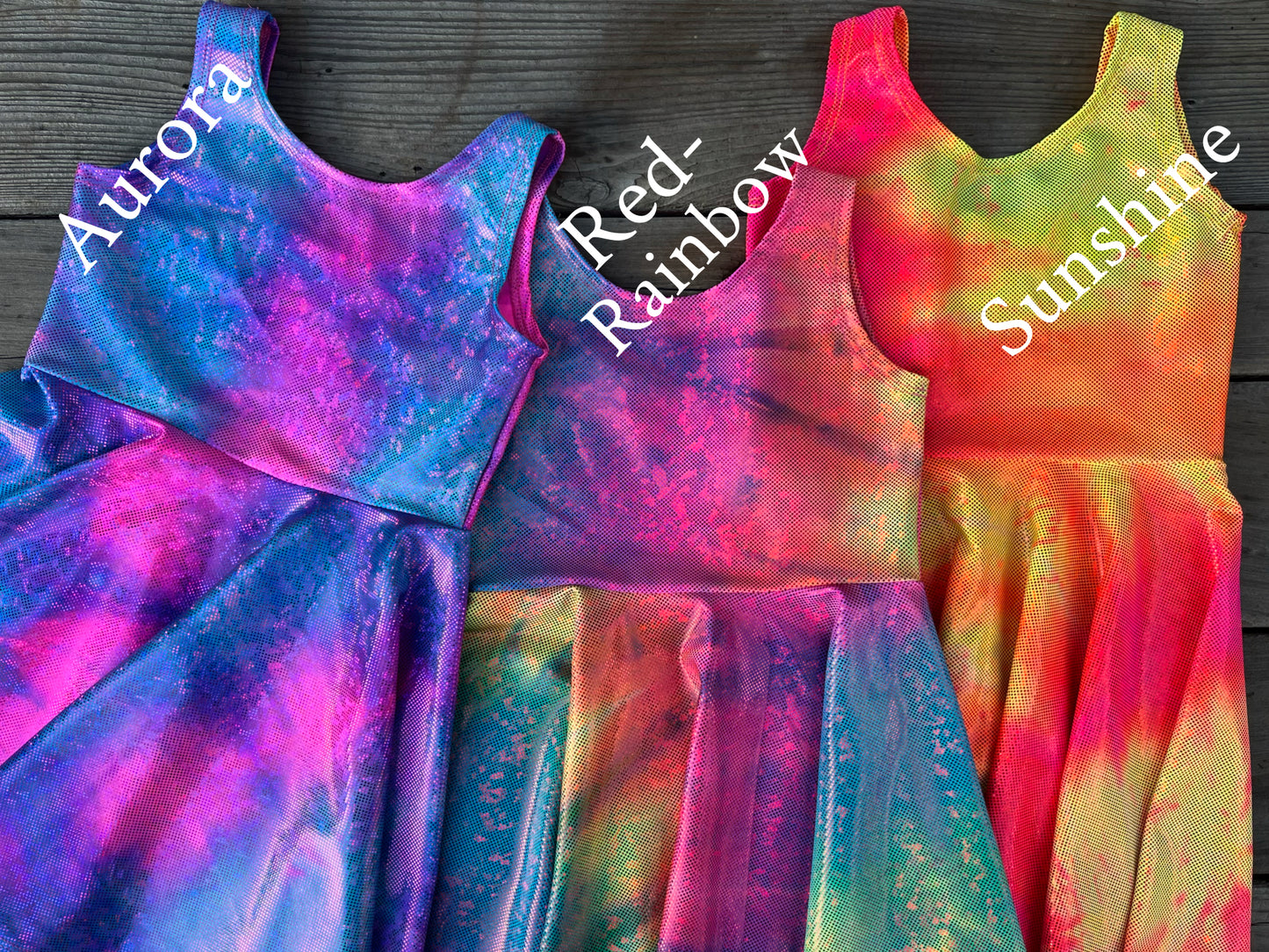 Shimmer Twirly Dresses - Multicolor