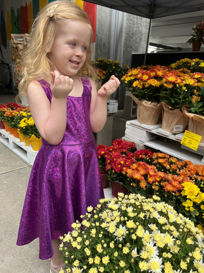 Multicolor Shimmer Twirly Dresses