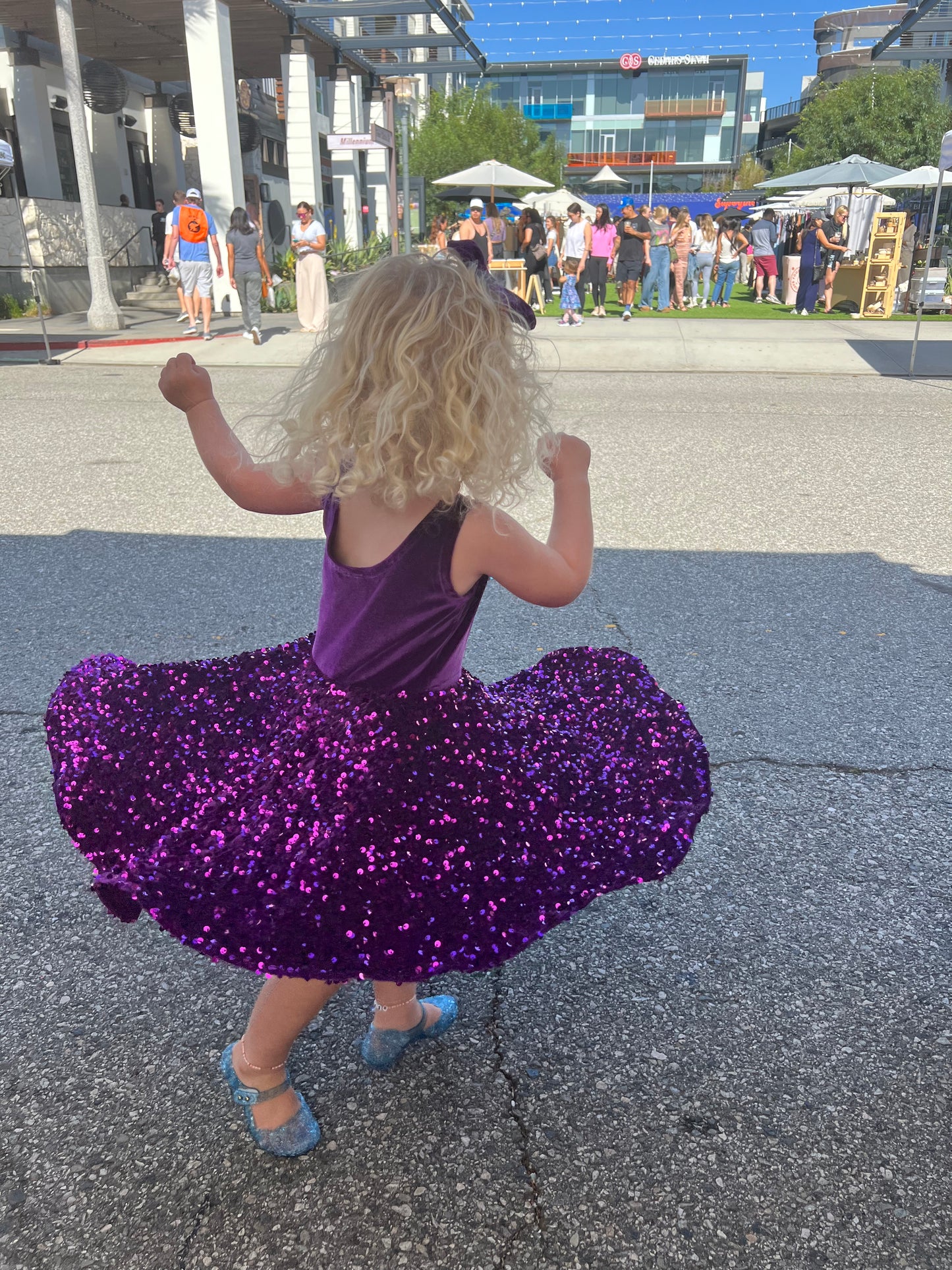 Pastel Sequin Twirly Dresses