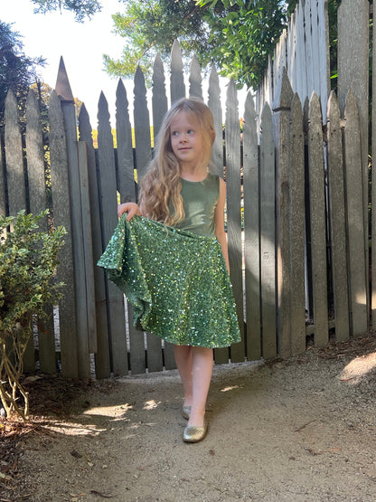 Pastel Sequin Twirly Dresses