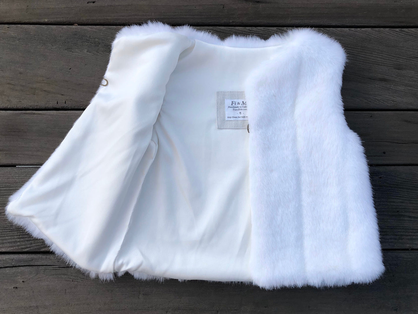 White Mink Faux Fur Vest