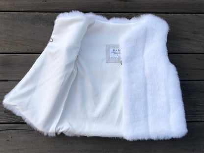 White Mink Faux Fur Vest
