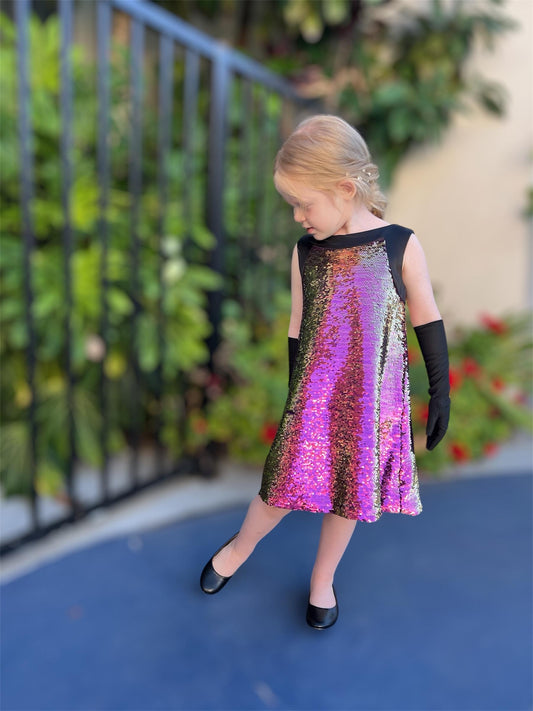 Girls A-line sequin dress