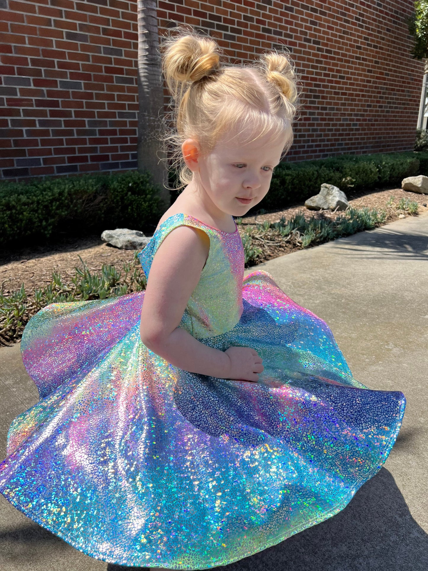 Shimmer Twirly Dresses - Multicolor