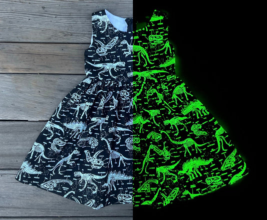 Glow in the Dark Girls Dinosaur Dress