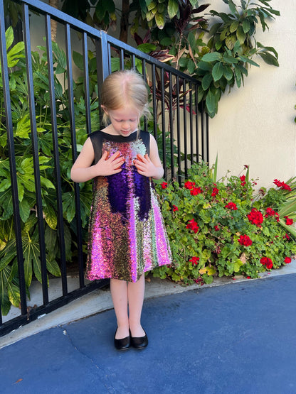 Girls A-line sequin dress
