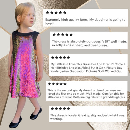 Girls A-line sequin dress