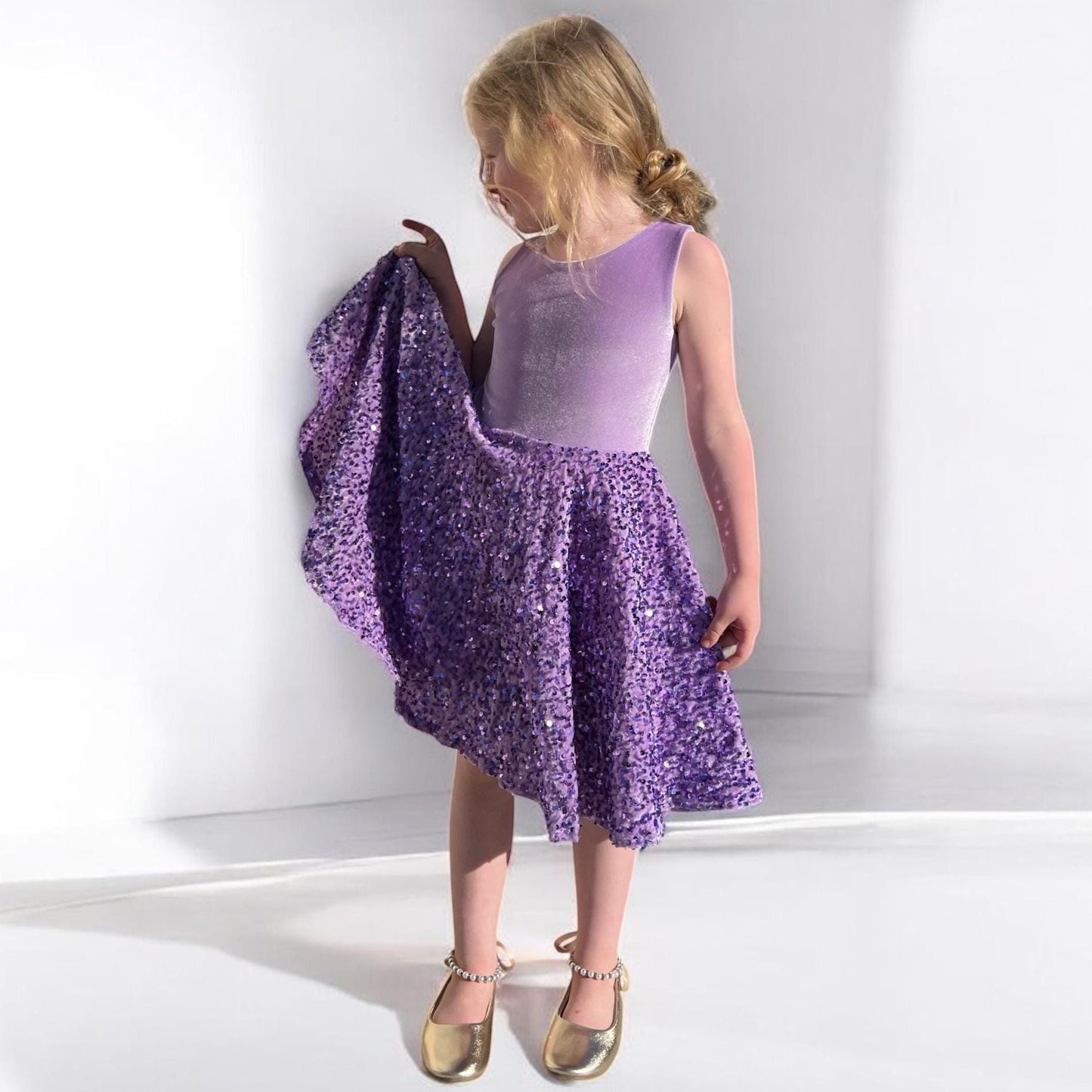 Pastel Sequin Twirly Dresses