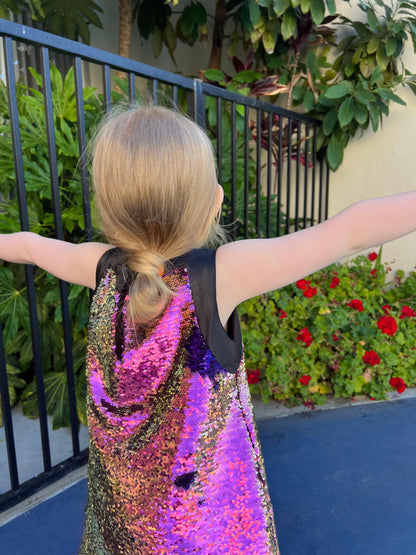 Girls A-line sequin dress